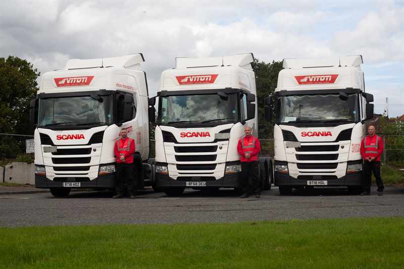 Haulage Company Manchester Vehicles Branded with Viton Logo