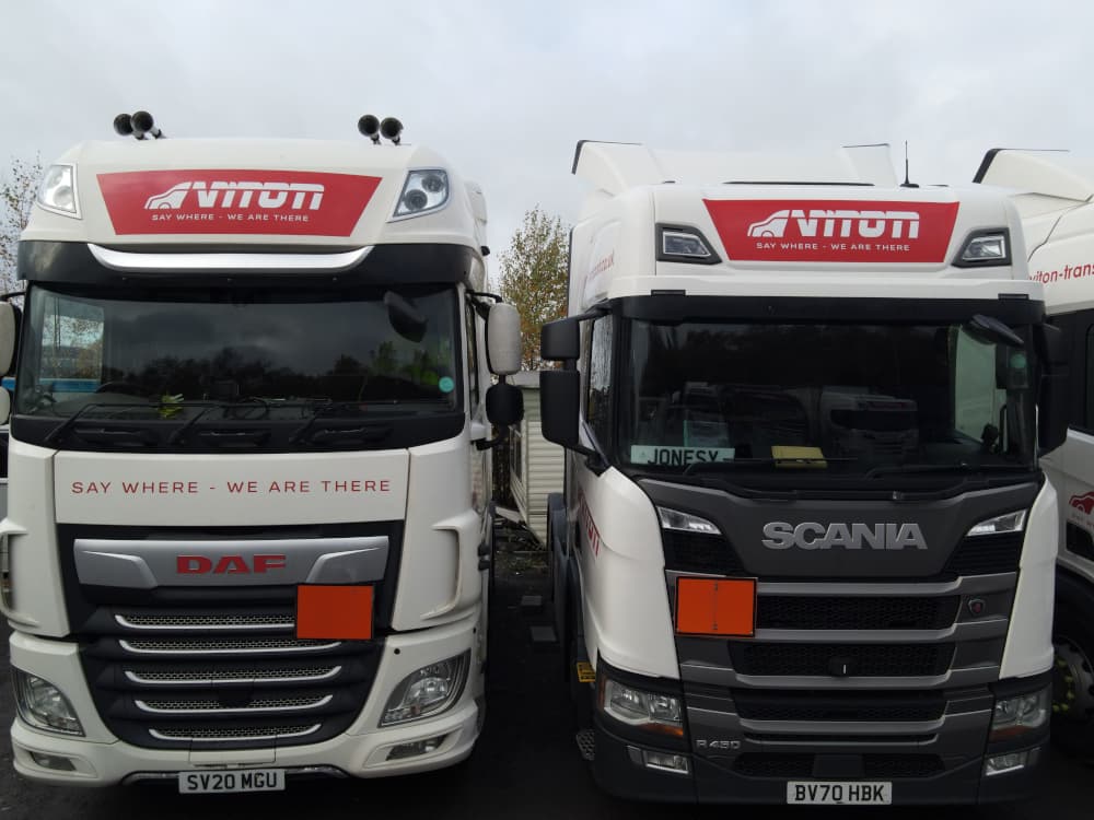 ADR Transport Badge Shown on front of Articulated Lorry